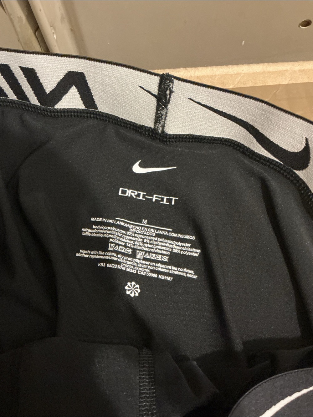 Nike Black and White Dri-FIT Compression Shorts - Picture 3 of 3